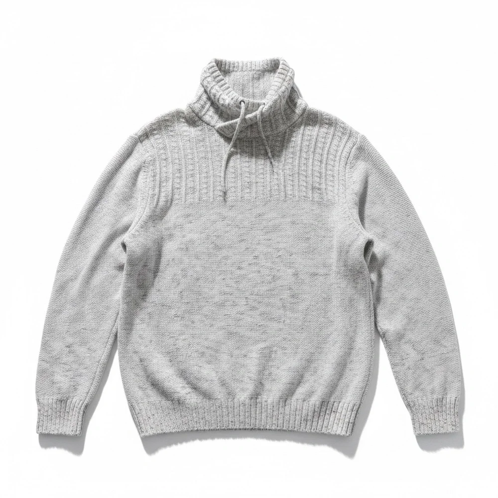 Men's Classic Gray Turtleneck Sweater